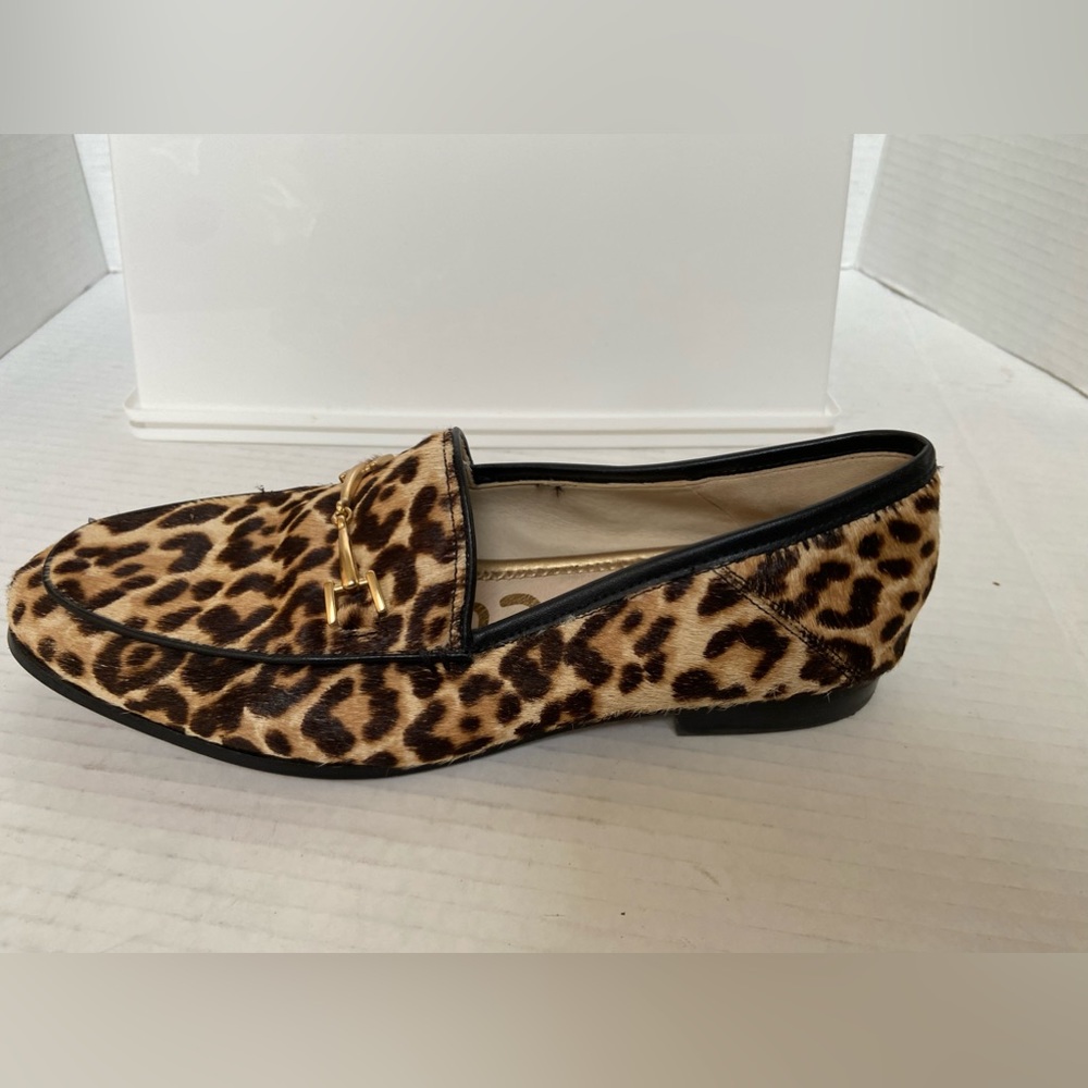 Sam Edelman Calf Hair Flats Womens Shoes Loafers Brown Leopard Cheetah Sz 5.5 - Picture 3 of 11
